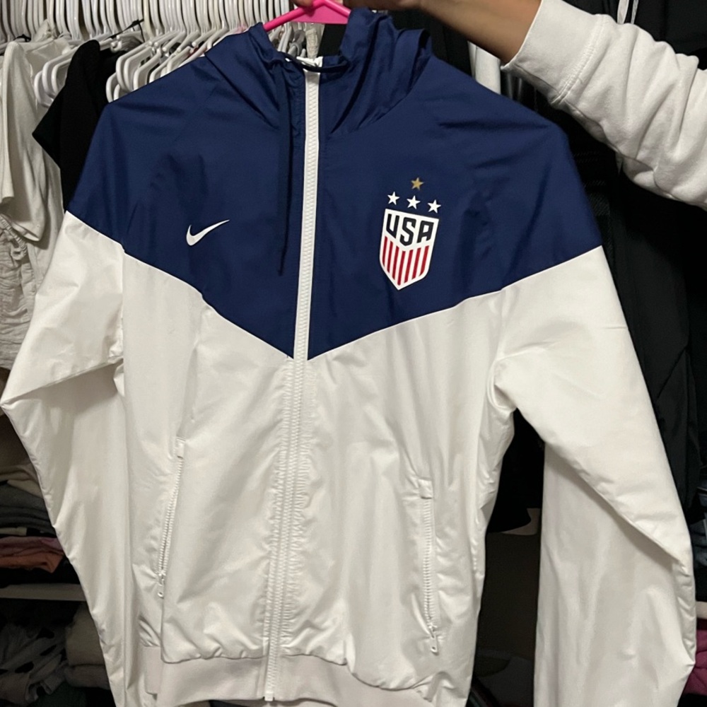 Nike USA Soccer Windbreaker Jacket - Blue and White
